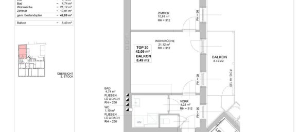 Apartamento de 2 habitaciónes en Meidling, Austria No. 260650 5
