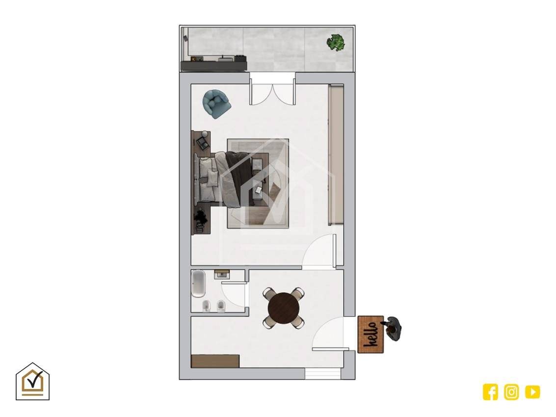 1 bedroom Apartment in Bari, Italy No. 374437