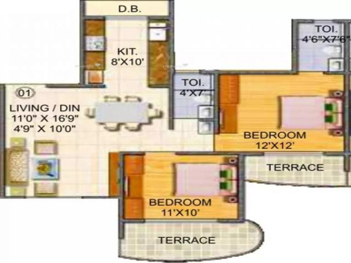 2 bedrooms House in Mumbai, India No. 63873