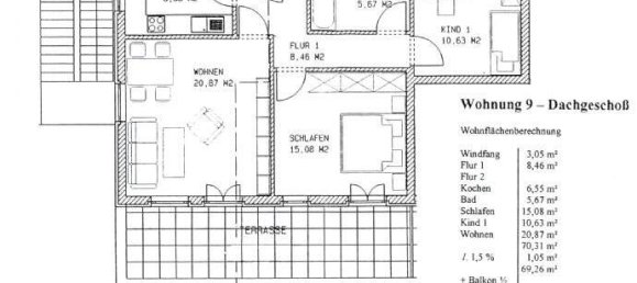 3 rooms Apartment in Muhldorf am Inn, Germany No. 146115 13