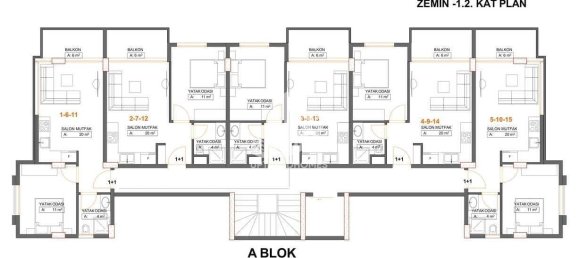 Wohnung 1+1 in Kargicak, Turkey, Nr. 11739 6
