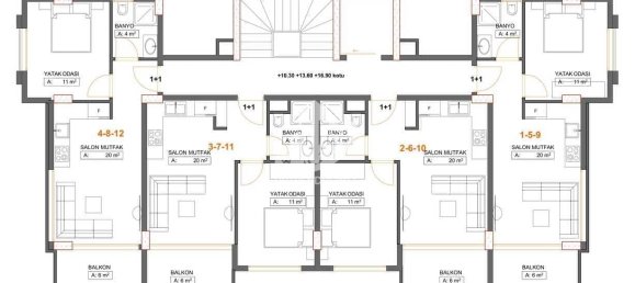 Wohnung 1+1 in Kargicak, Turkey, Nr. 11739 3