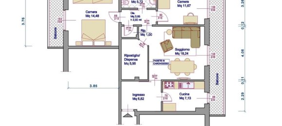 Apartamento de 3 divisões em Domodossola, Italy N.º 166961 21