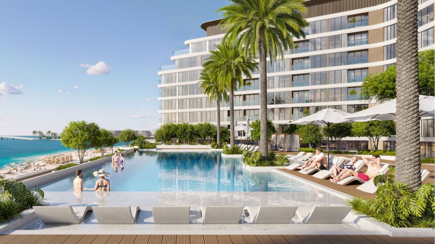 Квартира с 2 спальнями в Delphine Beach Residences, Умм-эль-Кайвайн, ОАЭ № 63971