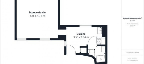 Studio in Paris, France No. 166988 8