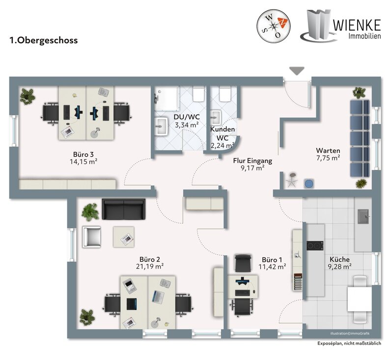 3 rooms Office in Waldshut, Germany No. 29880