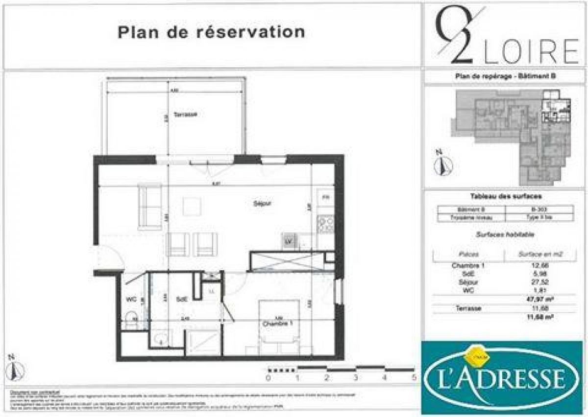 Estudio en el condominio en Tours, France No. 15443