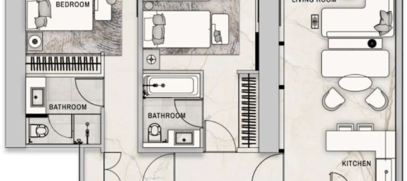 Квартира с 2 спальнями в Al Sufouh, ОАЭ № 96072 16