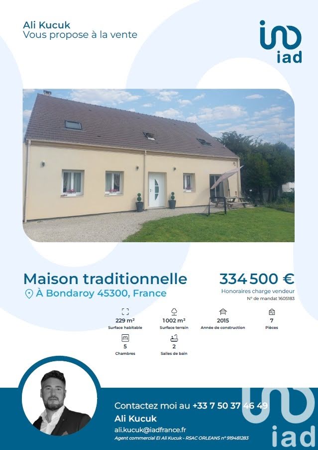 Дом с 5 спальнями в Питивье, Франция № 241815