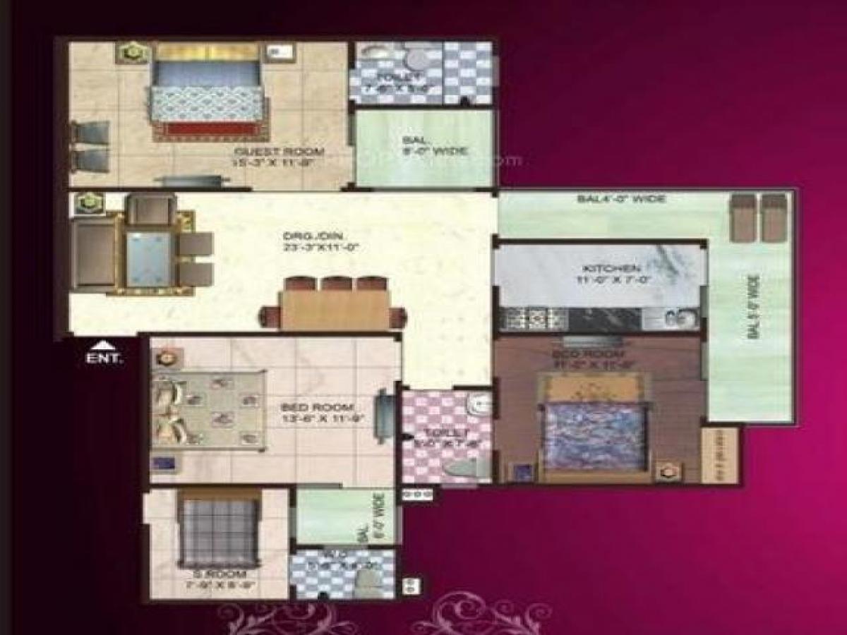 3 bedrooms House in Ghaziabad, India No. 56324