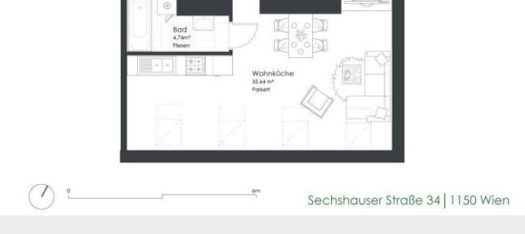 Квартира с 2 комнатами в Рудольфсхайм-Фунфхаус, Австрия № 220612 24