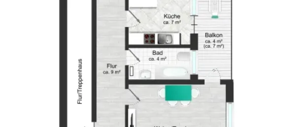 2غرفة شقة في Bremerhaven, Germany رقم 274197 7