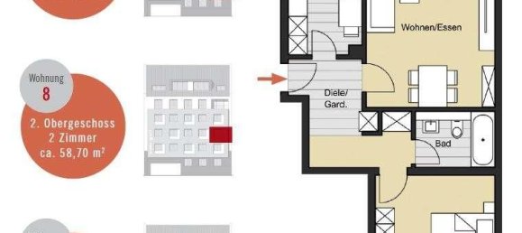 2-Zimmer Wohnung in Cologne, Germany, Nr. 126887 5