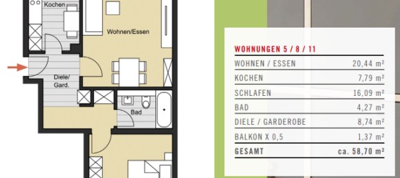 2-Zimmer Wohnung in Cologne, Germany, Nr. 126887 6