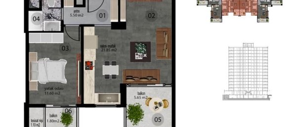 2 rooms Apartment in Mersin, Turkey No. 30385 24