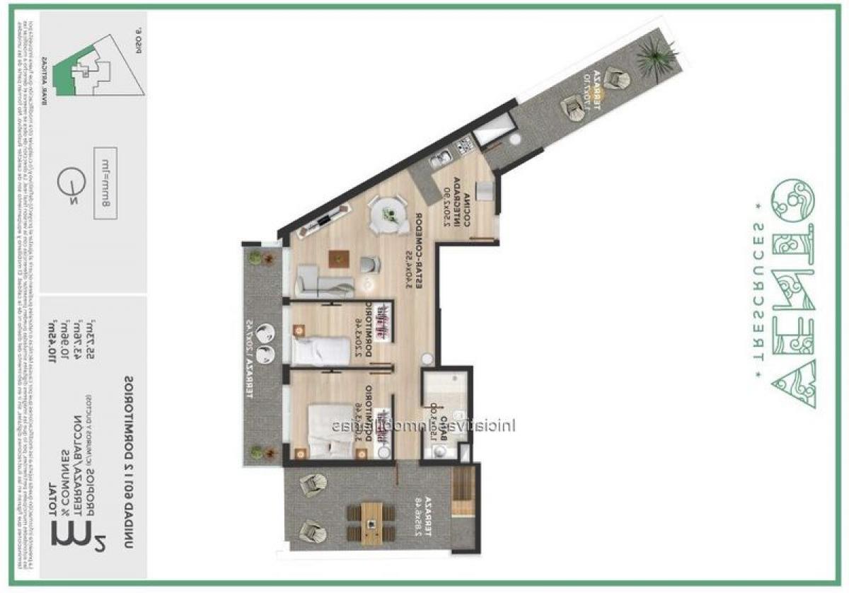 2 chambres Appartement à Montevideo, Uruguay No. 10594