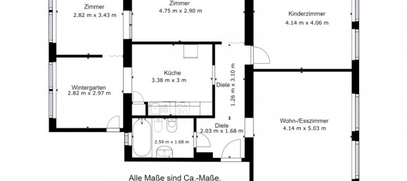 Квартира с 2 спальнями в Бохум, Германия № 25442 6