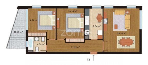 2 Schlafzimmer Wohnung in Viseu, Portugal, Nr. 87018 13
