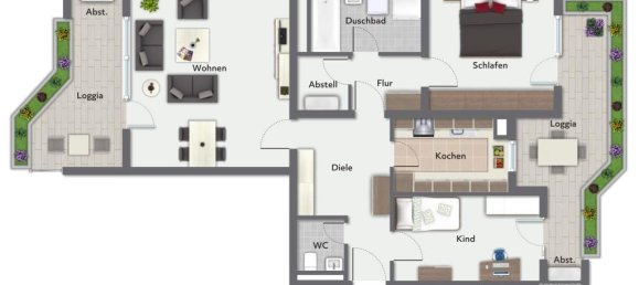 3-salle Appartement à Stuttgart, Germany No. 62030 2