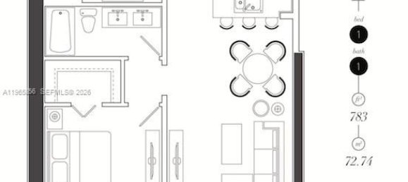 1 dormitorio propiedad comercial en venta en Miami, Miami-Dade, Florida, USA № 615613 2