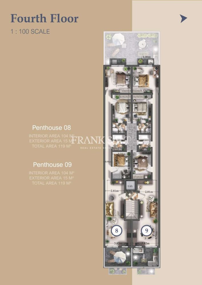 3 غرف نوم بانتهاوس في Sannat, Malta رقم 852