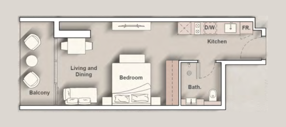 Estúdio em Al Jaddaf, UAE N.º 121559 7