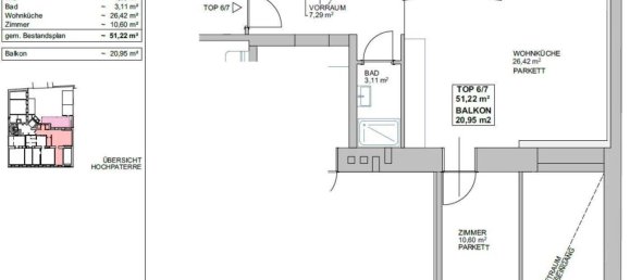 2 rooms Apartment in Meidling, Austria No. 257368 7