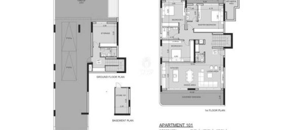 Apartamento de 3 dormitorios en Germasogeia, Cyprus No. 19447 2