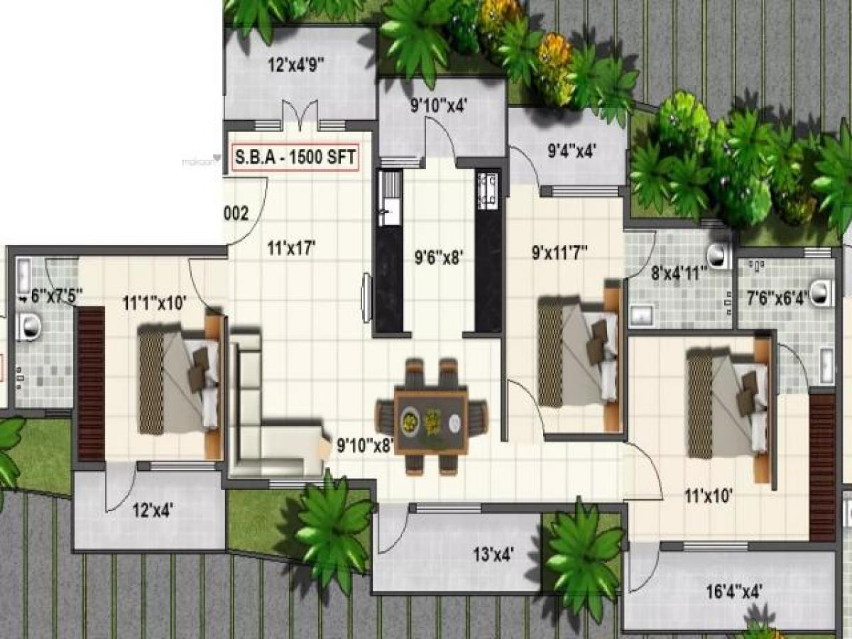 3 bedrooms House in Bangalore, India No. 43303