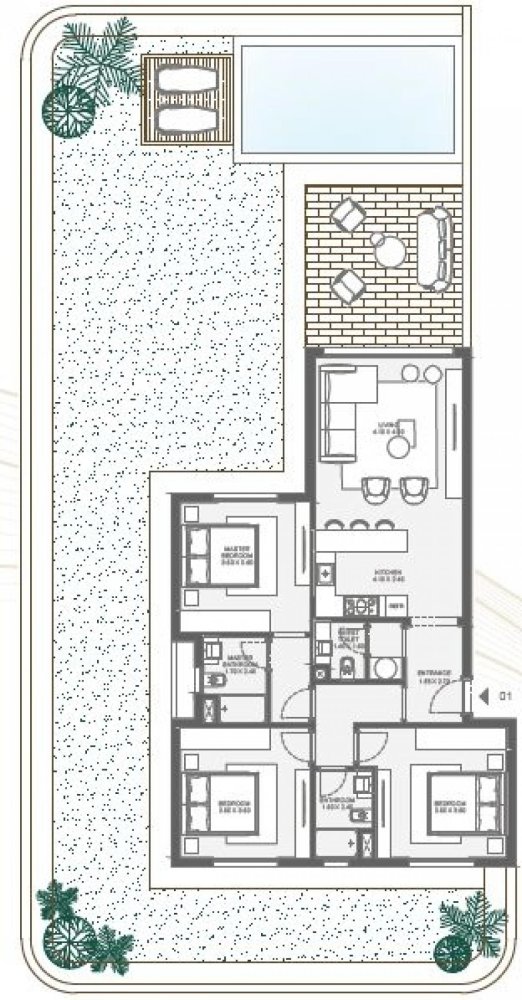 Condominio de 3 dormitorios en Red Sea, Egypt No. 2101
