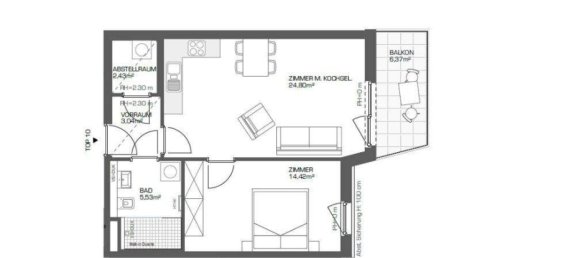 2غرفة شقة في Vienna, Austria رقم 252340 18