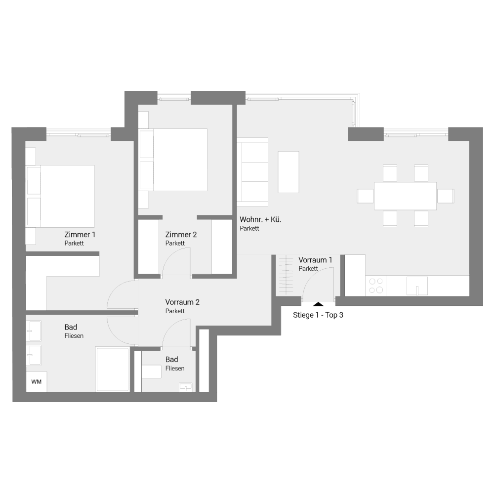 2 Schlafzimmer Wohnung in Favoriten, Austria, Nr. 138838