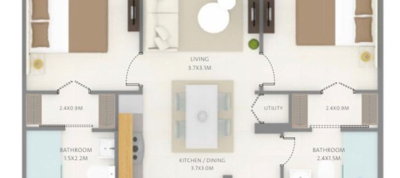 2 bedrooms Apartment in THE NOOK, wasl gate, UAE No. 59046 24