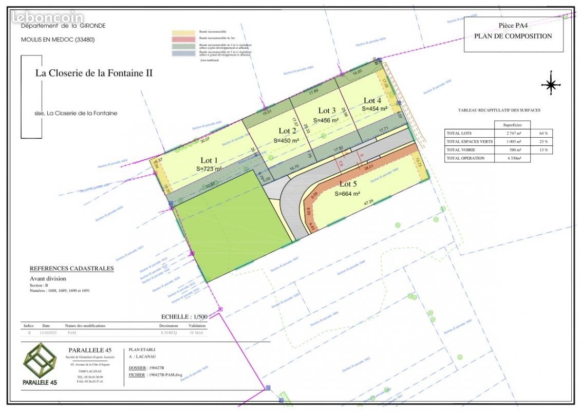 Terrain à Gironde, France 723m² No. 293855