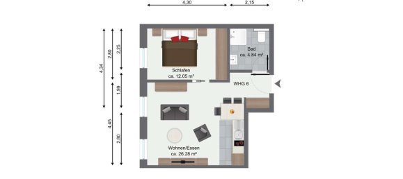 Apartamento de 2 divisões em Heilbronn, Germany N.º 71990 12