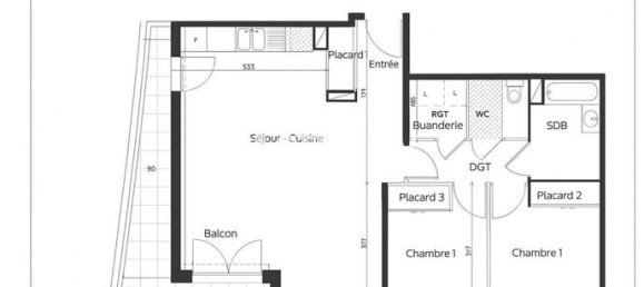 Квартира с 2 спальнями в Тур, Франция № 314070 2