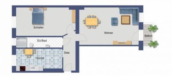 Квартира с 2 комнатами в Вильгельмштадт, Германия № 59847 12