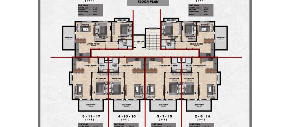 2 rooms Apartment in Alanya, Turkey No. 23443 30