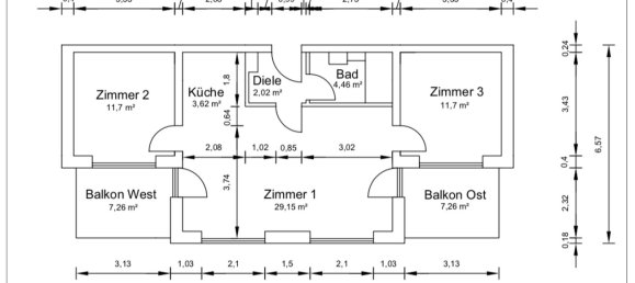 Apartamento de 3 divisões em Wiesbaden, Germany N.º 48092 25