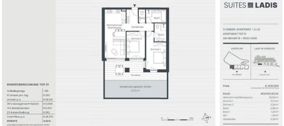 Квартира с 3 комнатами в Ладис, Австрия № 15790 10