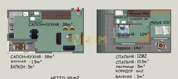 Penthouse 1+1 in Alanya, Turkey No. 1512 23