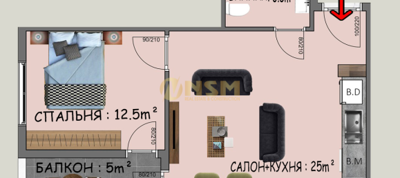 Penthouse 1+1 in Alanya, Turkey No. 1512 19