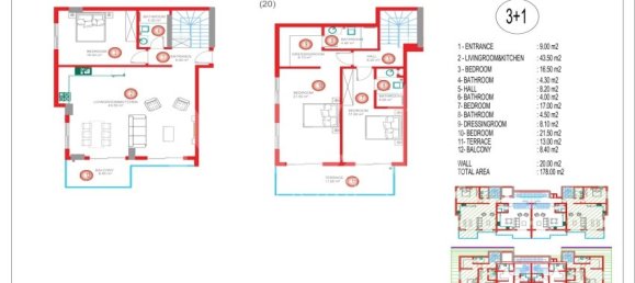 شقة 1+1 في Alanya, Turkey رقم 14389 20