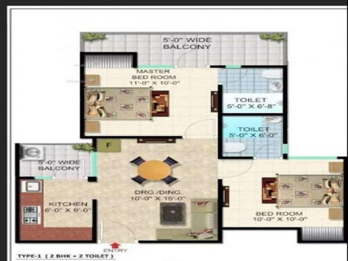 2 Schlafzimmer Haus in Ghaziabad, India, Nr. 20912