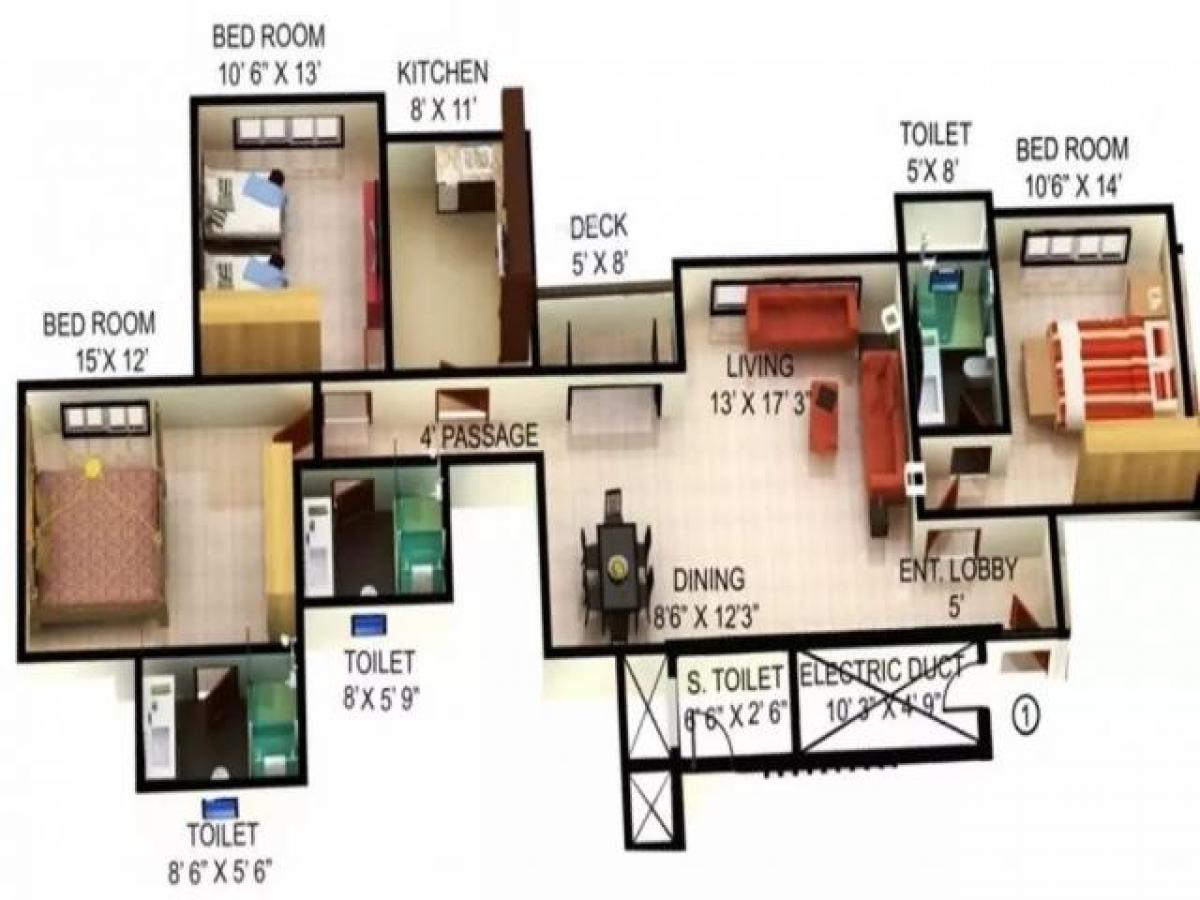 3 bedrooms House in Mumbai, India No. 21059