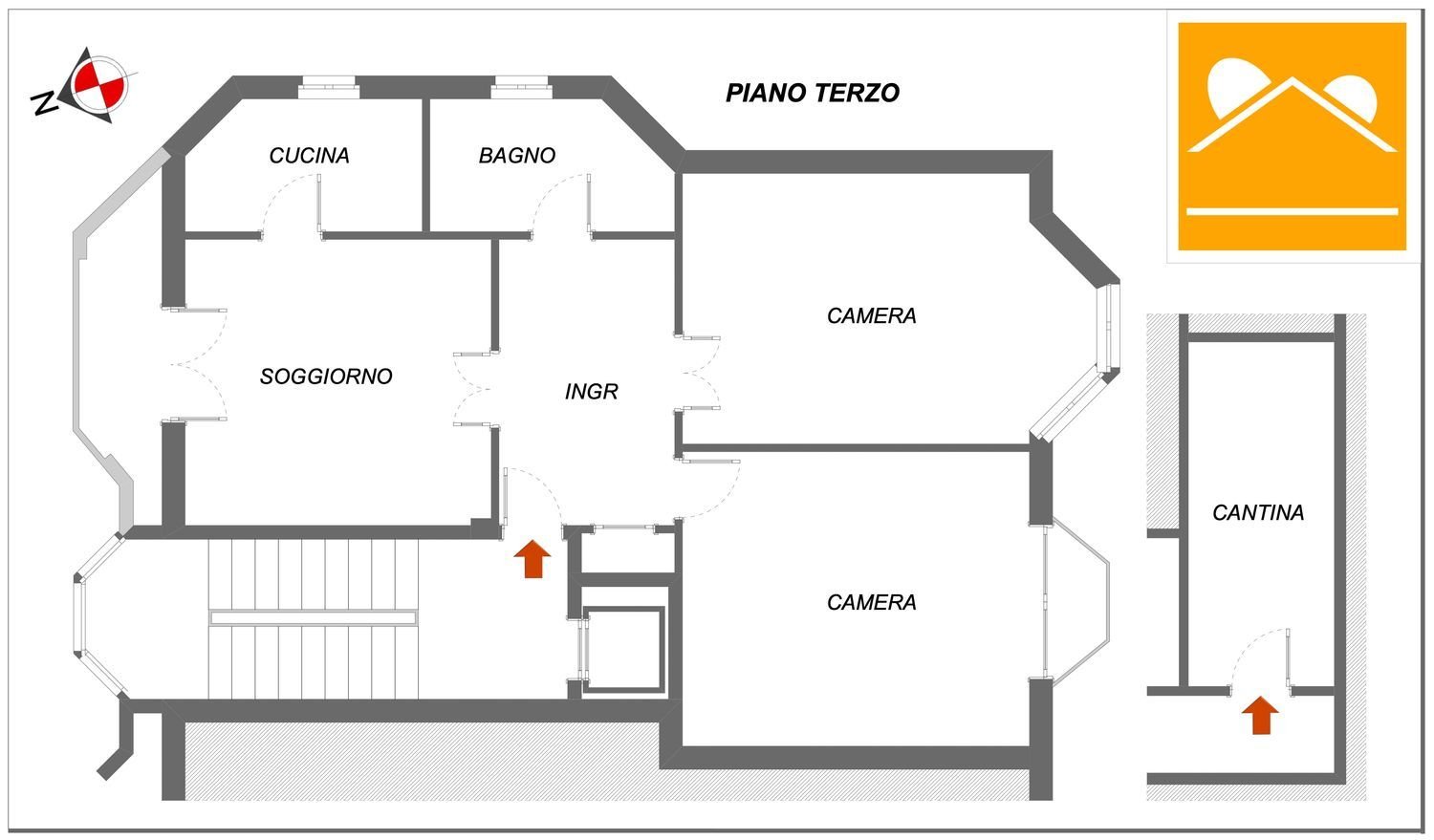 3 rooms Apartment in Volpiano, Italy No. 153091