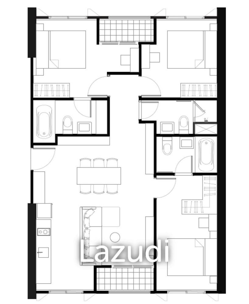 3 bedrooms Condo in Din Daeng, Thailand No. 23517