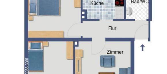 2 غرف نوم شقة في Essen, Germany رقم 47405 7