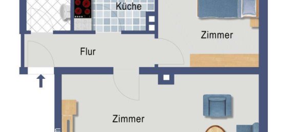 2 غرف نوم شقة في Essen, Germany رقم 47405 8