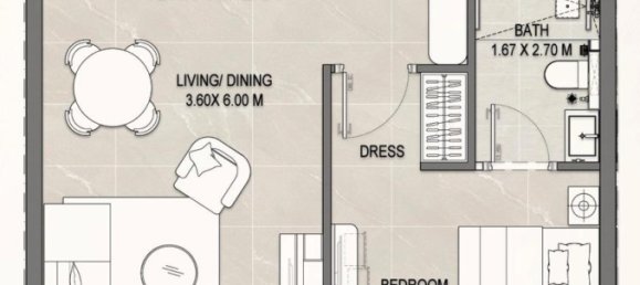 Apartamento de 1 dormitorio en Dubai, UAE No. 96120 6